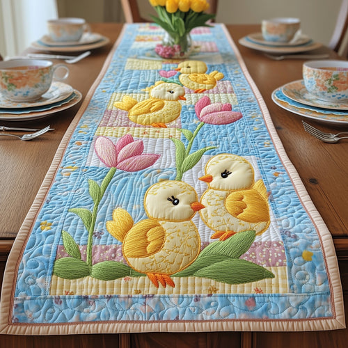 Egg Hunt Chick Quilted Table Runner GFTOTP5000