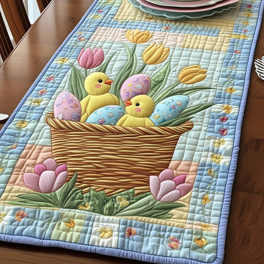 Egg Hunt Chick Quilted Table Runner GFTOTP5001