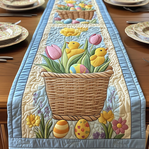 Egg Hunt Chick Quilted Table Runner GFTOTP5002