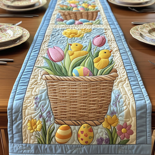 Egg Hunt Chick Quilted Table Runner GFTOTP5002