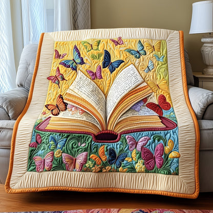 Butterfly Book Haven Quilted Blanket GFTOTP5056