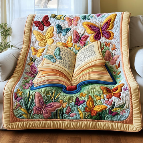 Butterfly Book Haven Quilted Blanket GFTOTP5057