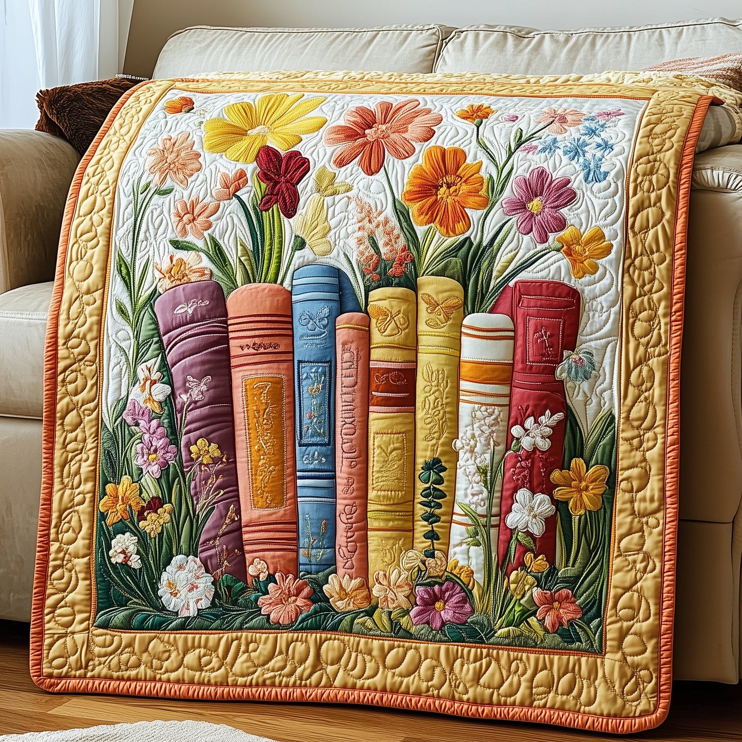 Butterfly Book Haven Quilted Blanket GFTOTP5058