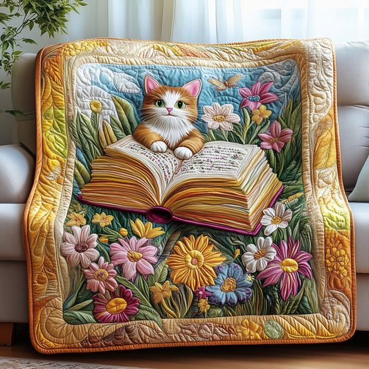 Literary Cat Haven Quilted Blanket GFTOTP5061