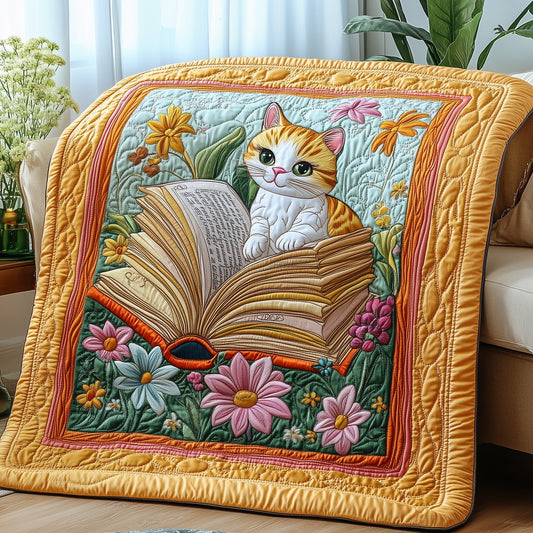Literary Cat Haven Quilted Blanket GFTOTP5062