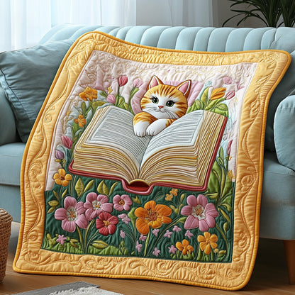 Literary Cat Haven Quilted Blanket GFTOTP5064