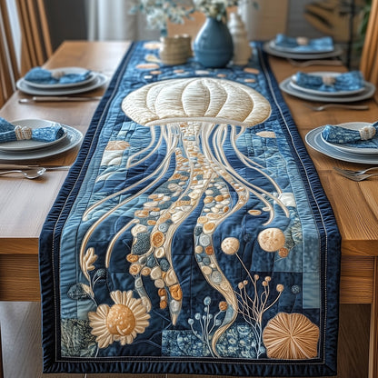 Ocean Glow Jellyfish Quilted Table Runner GFTOTP5070