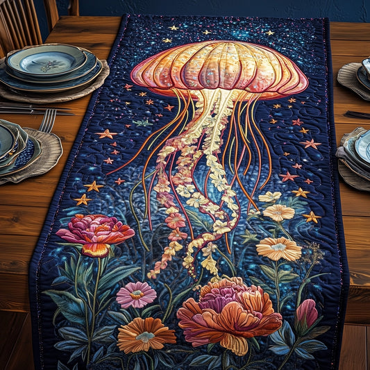 Ocean Glow Jellyfish Quilted Table Runner GFTOTP5073