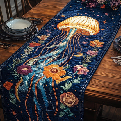 Ocean Glow Jellyfish Quilted Table Runner GFTOTP5074