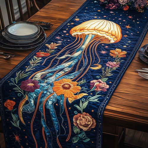 Ocean Glow Jellyfish Quilted Table Runner GFTOTP5074