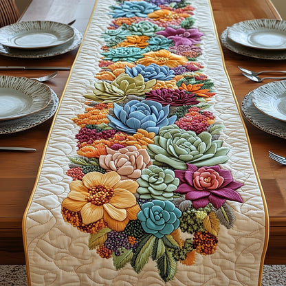 Succulent Garden Quilted Table Runner GFTOTP5080