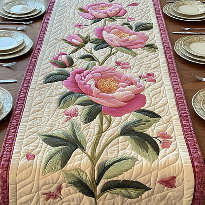 Elegant Peony Quilted Table Runner GFTOTP5150