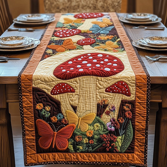 Enchanted Mushroom Quilted Table Runner GFTOTP5206