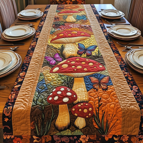 Enchanted Mushroom Quilted Table Runner GFTOTP5207