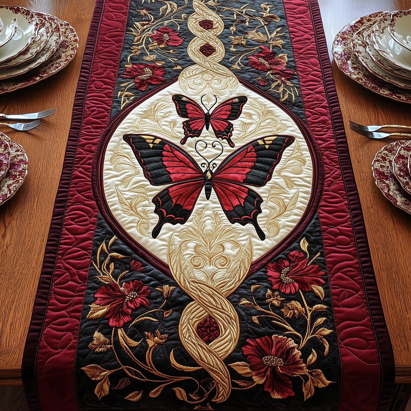 Mystic Butterfly Quilted Table Runner GFTOTP5412