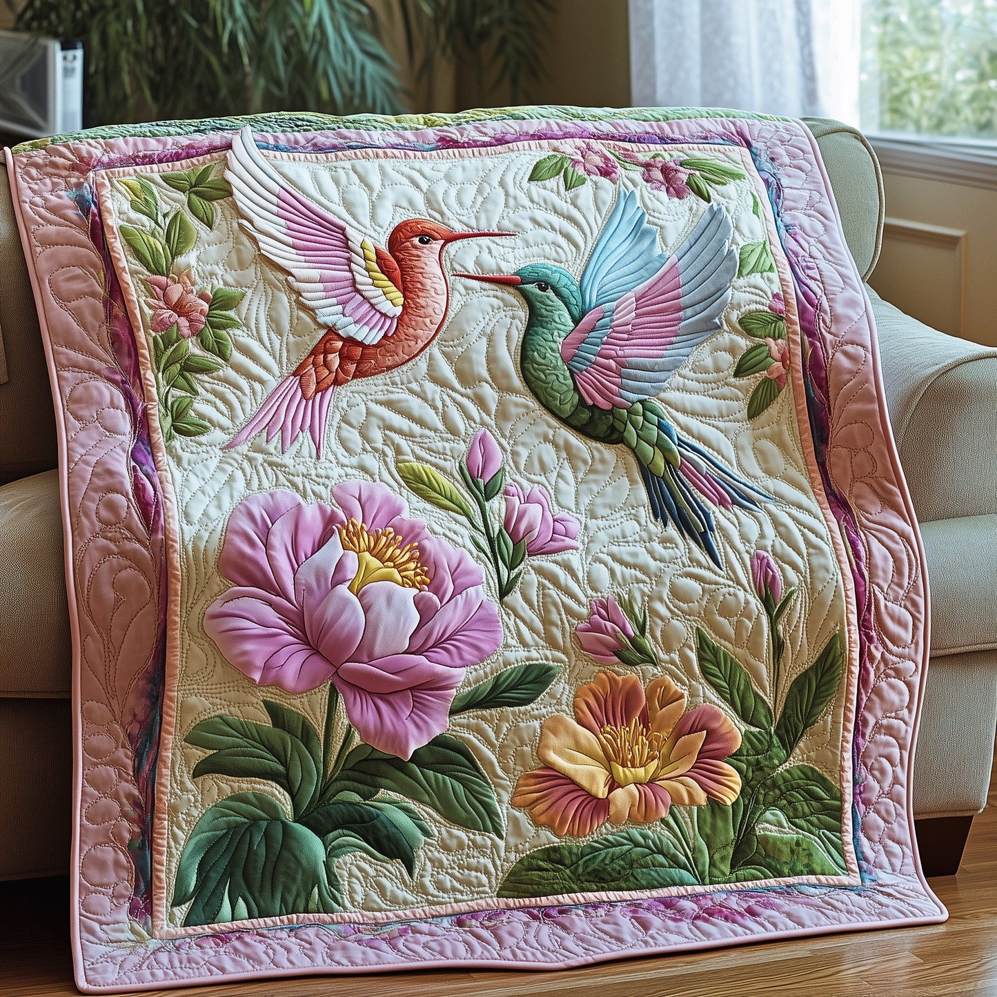 Floral Harmony Quilted Blanket GFTOTP5449