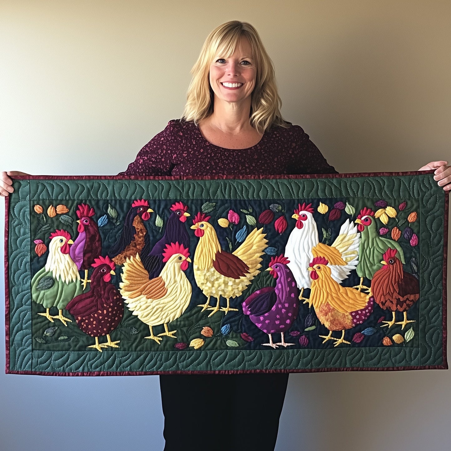 Clucky Charm Quilted Table Runner GFTOTP5454