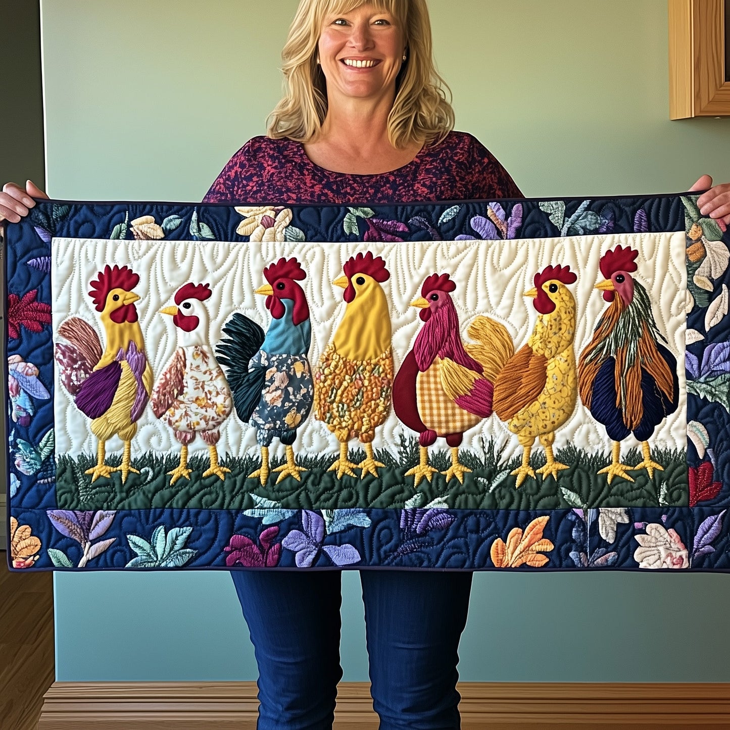 Clucky Charm Quilted Table Runner GFTOTP5455