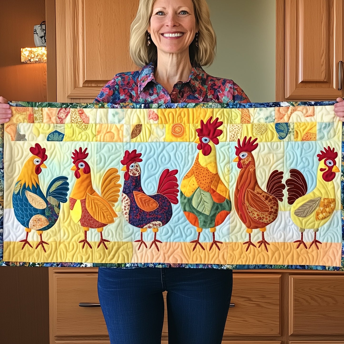 Clucky Charm Quilted Table Runner GFTOTP5458