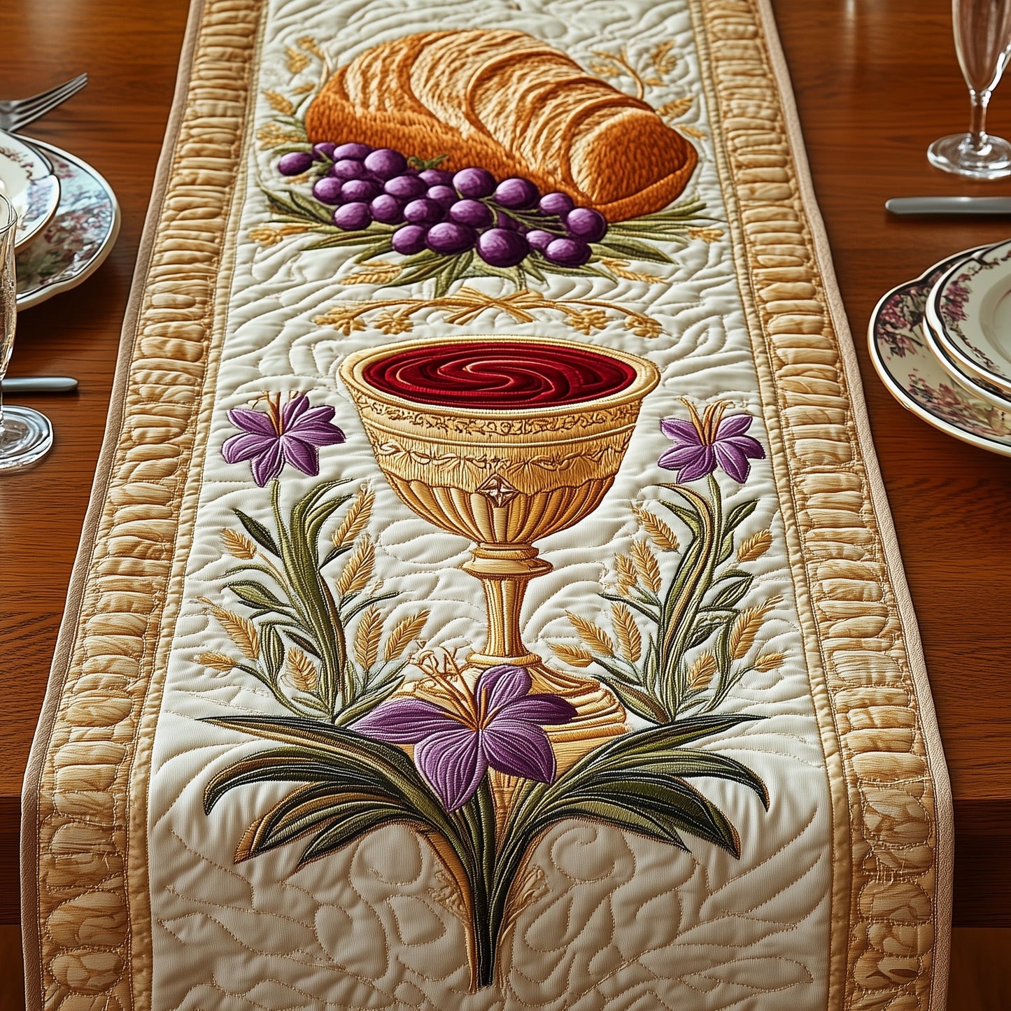 Holy Supper Quilted Table Runner GFTOTP5487