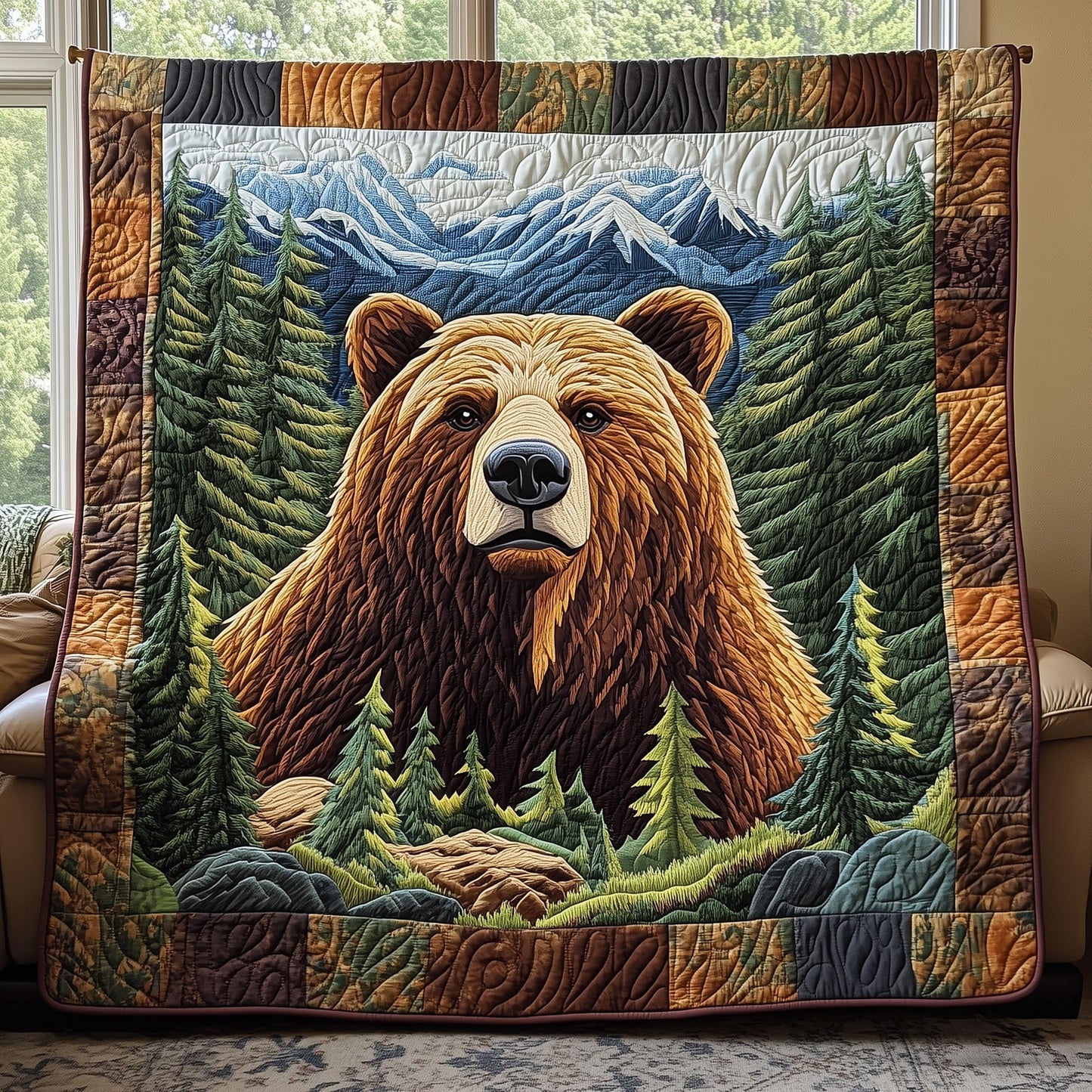 Grizzly Roam Quilted Blanket GFTOTP5495
