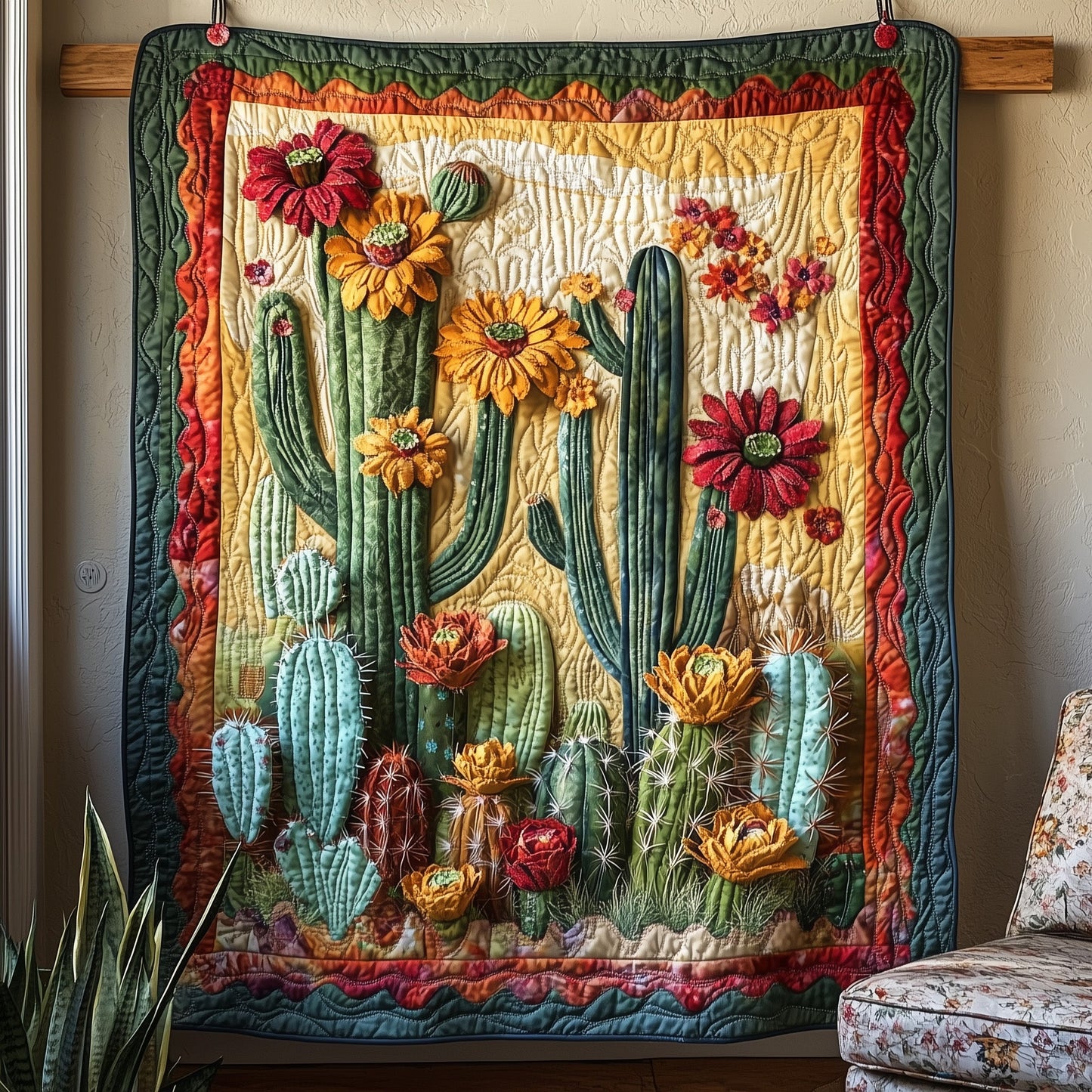 Southwest Cactus Art Quilt Hanging GFTOTP5507
