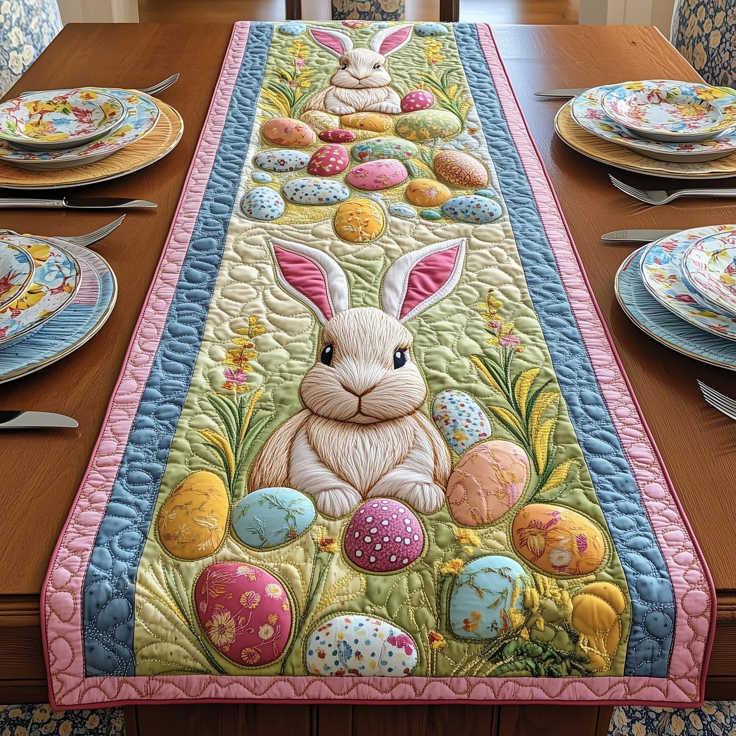 Hoppy Easter Quilted Table Runner GFTOTP5530