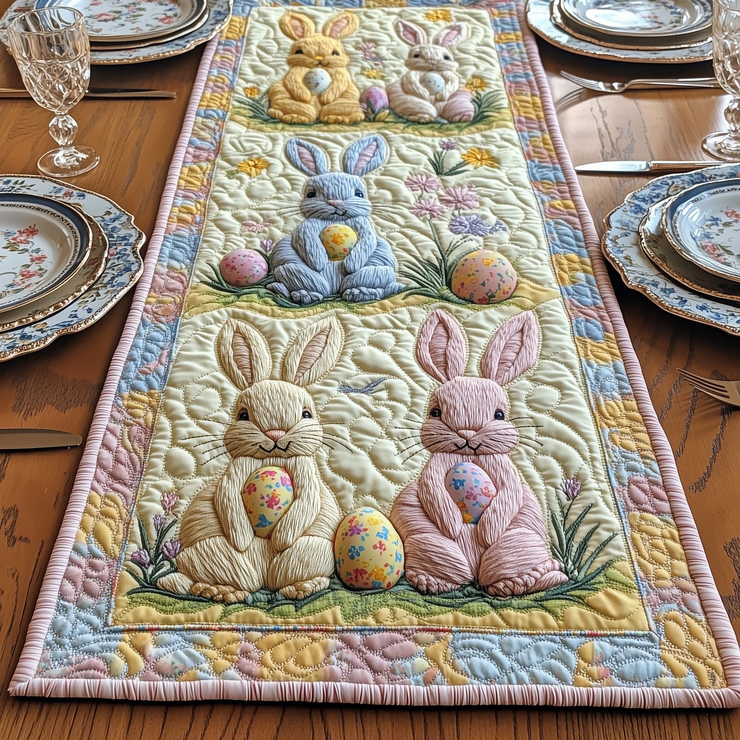 Hoppy Easter Quilted Table Runner GFTOTP5532