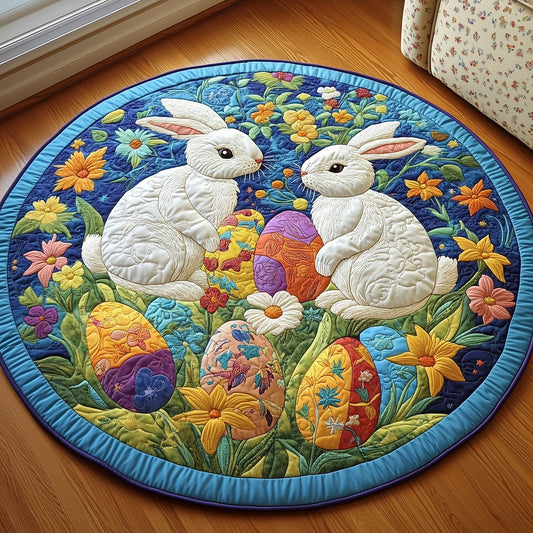 Springtime Bunny Duo Quilted Round Mat GFTOTP5594