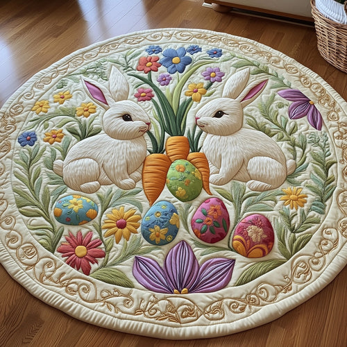 Springtime Bunny Duo Quilted Round Mat GFTOTP5595