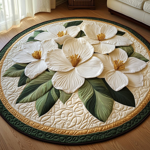 Graceful Magnolia Quilted Round Mat GFTOTP5609