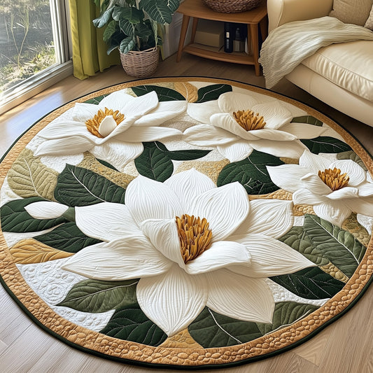 Graceful Magnolia Quilted Round Mat GFTOTP5610