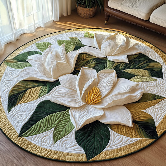 Graceful Magnolia Quilted Round Mat GFTOTP5611