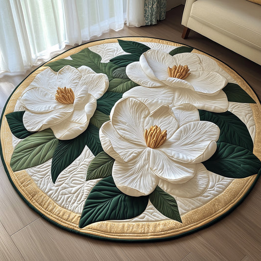 Graceful Magnolia Quilted Round Mat GFTOTP5612