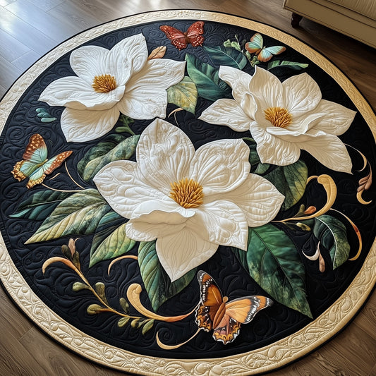 Graceful Magnolia Quilted Round Mat GFTOTP5613