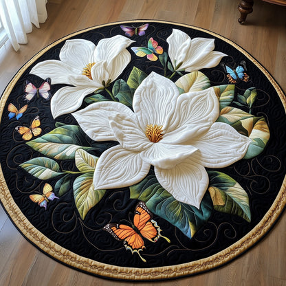 Graceful Magnolia Quilted Round Mat GFTOTP5614