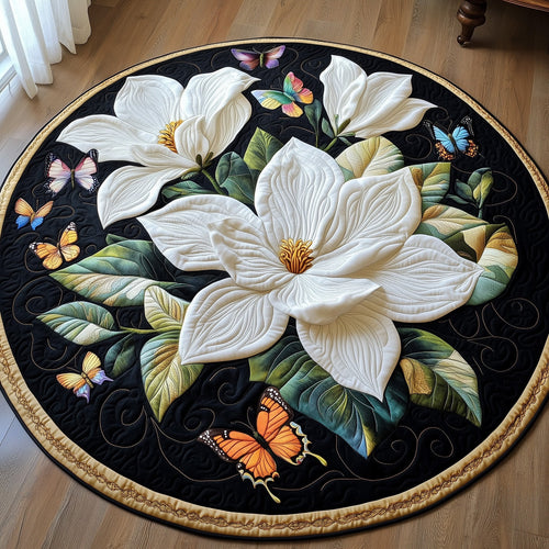 Graceful Magnolia Quilted Round Mat GFTOTP5614