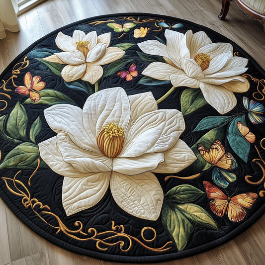 Graceful Magnolia Quilted Round Mat GFTOTP5615