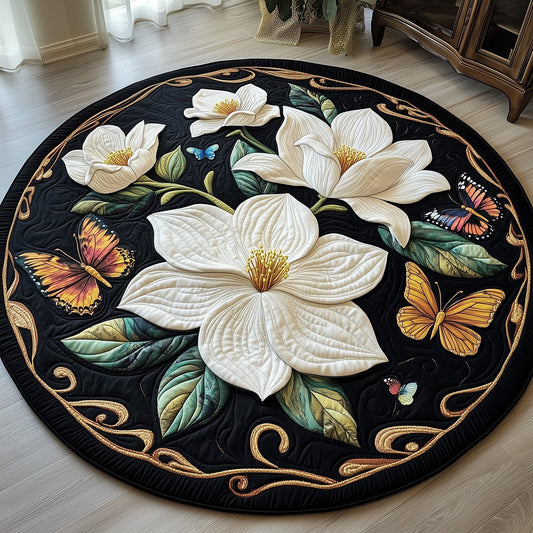 Graceful Magnolia Quilted Round Mat GFTOTP5616