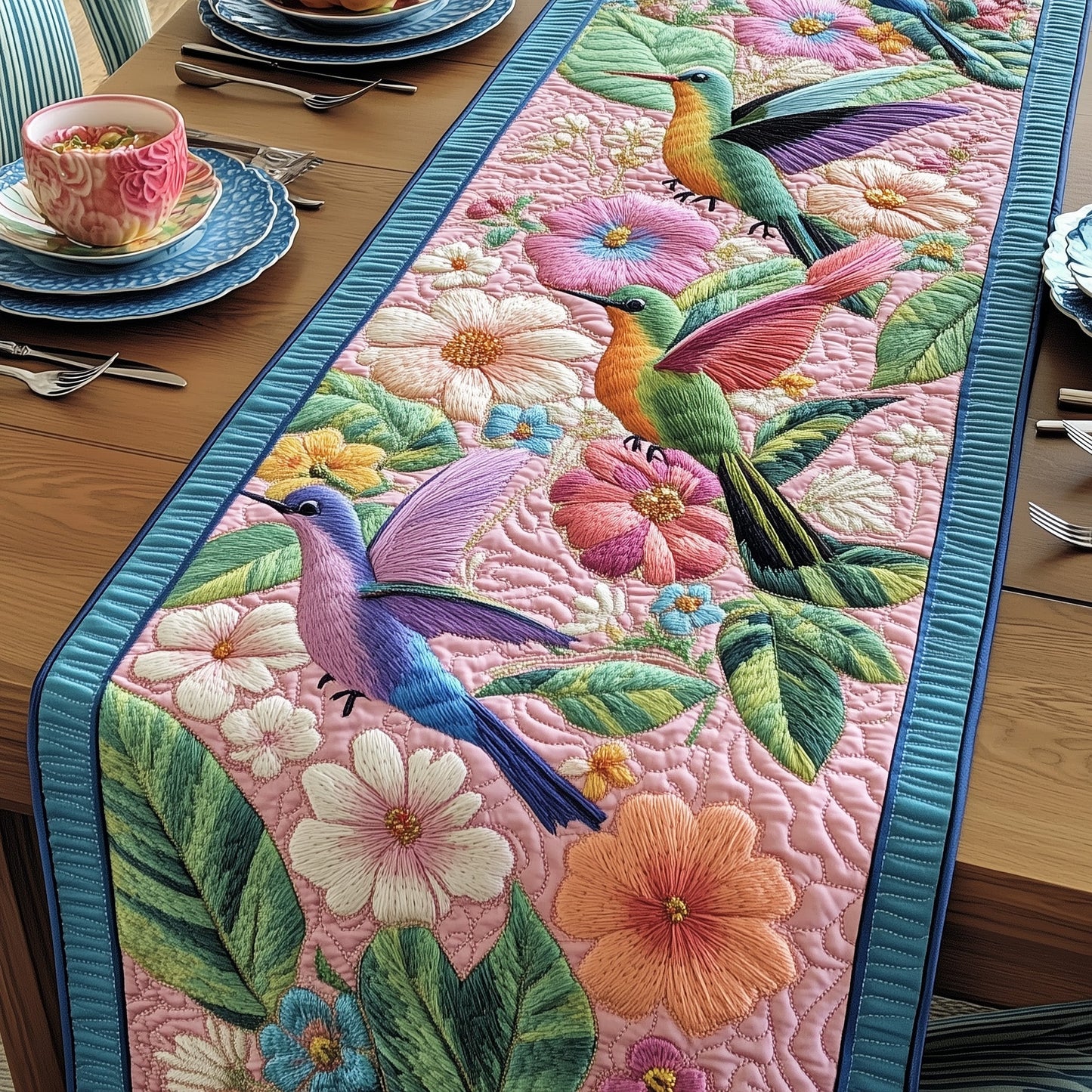 Hummingbird Haven Quilted Table Runner GFTOTP5636