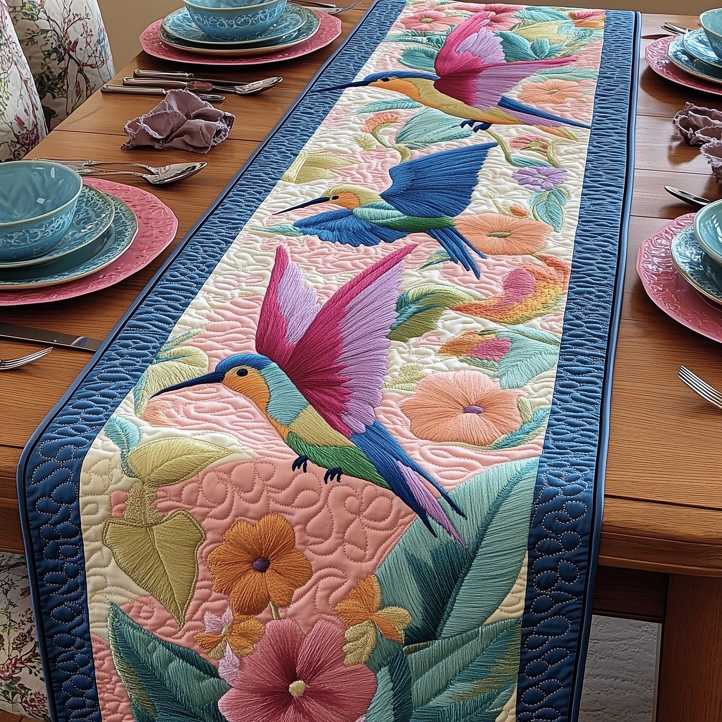 Hummingbird Haven Quilted Table Runner GFTOTP5640