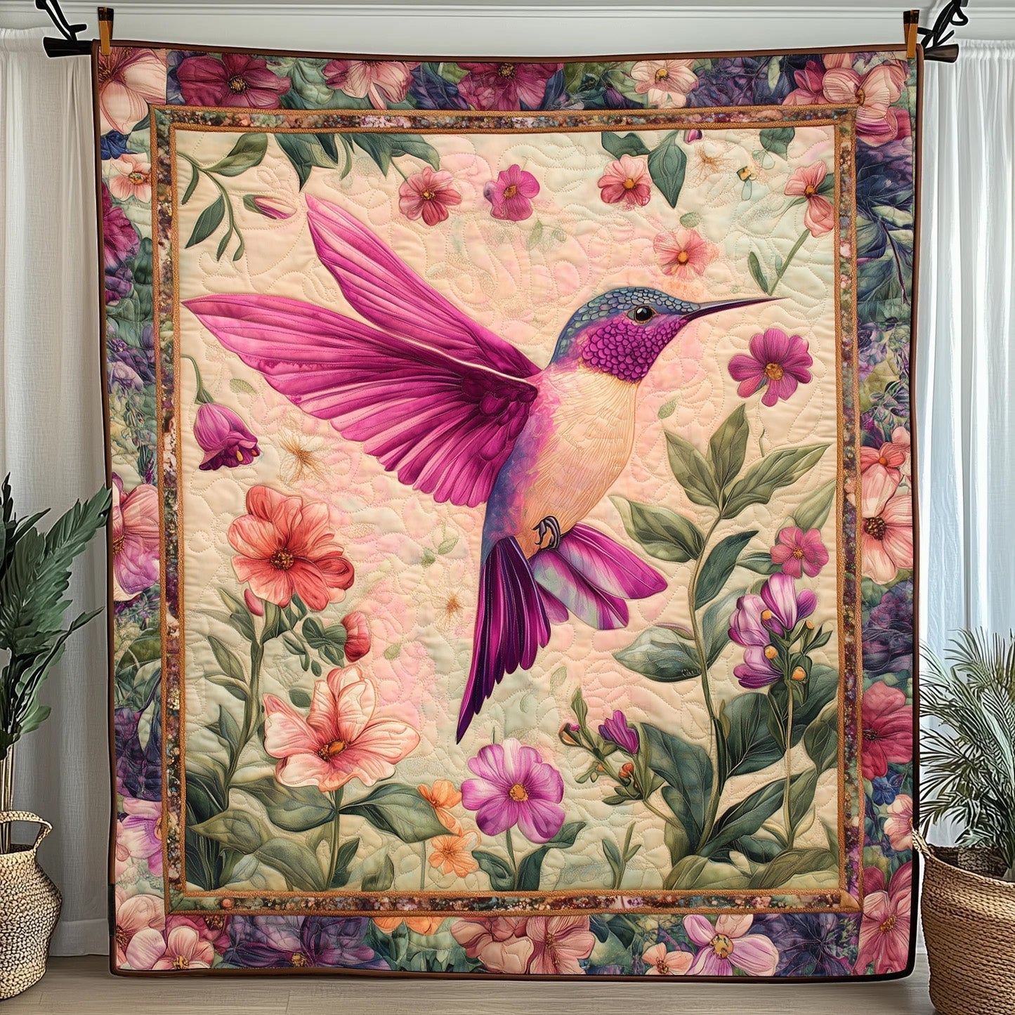 Hummingbird Haven Quilted Blanket GFTOTP5688