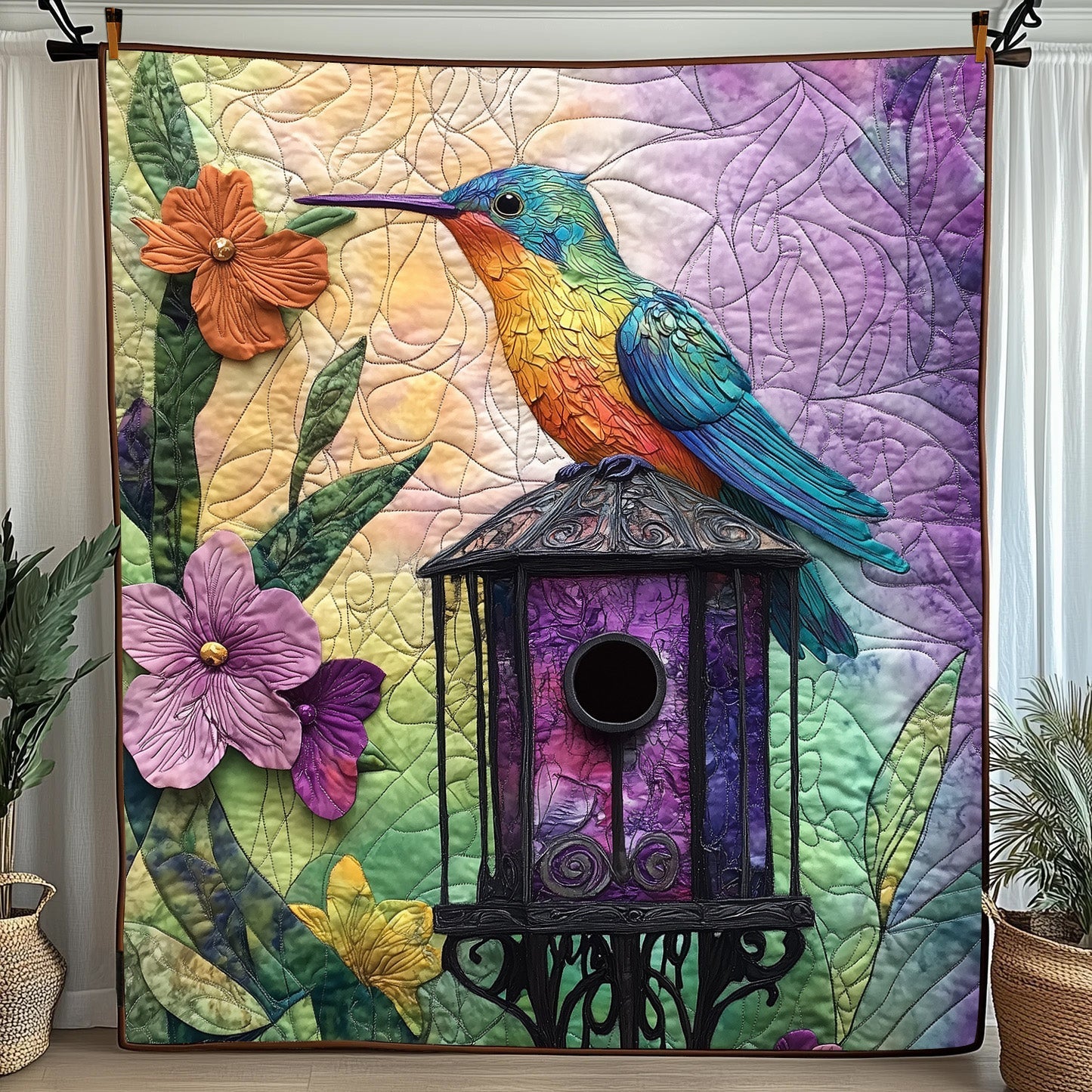 Hummingbird Haven Quilted Blanket GFTOTP5689