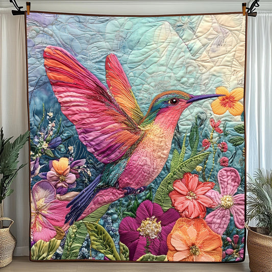 Hummingbird Haven Quilted Blanket GFTOTP5694