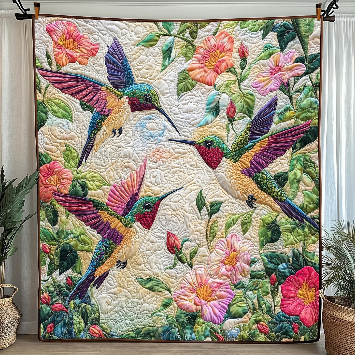 Hummingbird Haven Quilted Blanket GFTOTP5697