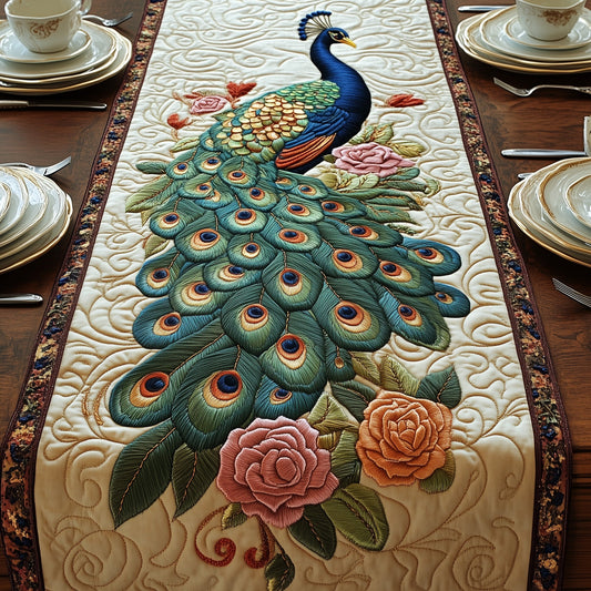 Graceful Feathers Quilted Table Runner GFTOTP5749