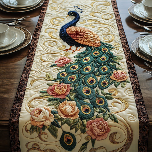 Graceful Feathers Quilted Table Runner GFTOTP5750