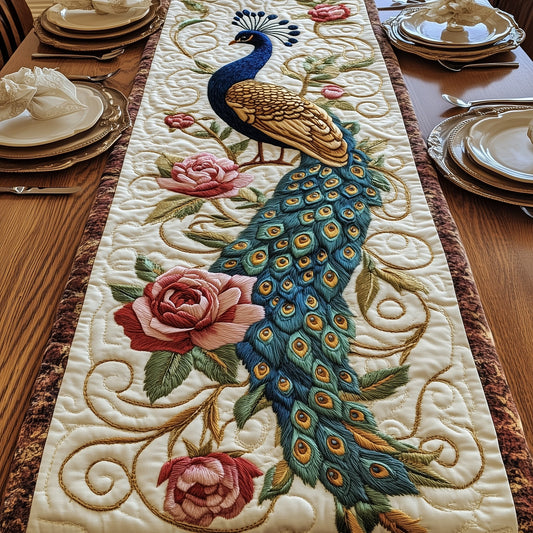 Graceful Feathers Quilted Table Runner GFTOTP5751