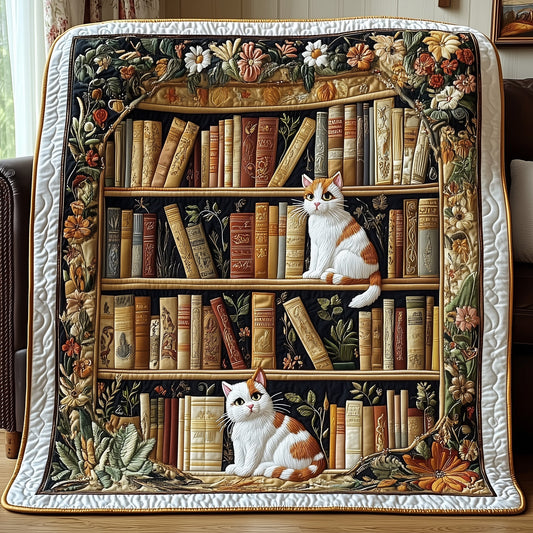Purrfectly Bookish Quilted Blanket GFTOTP5772