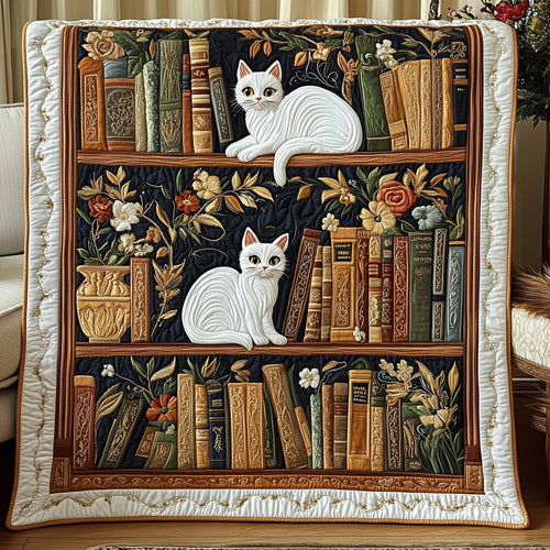 Purrfectly Bookish Quilted Blanket GFTOTP5773